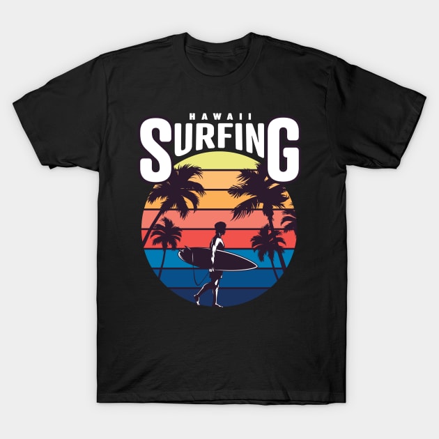 surfing hawaii T-Shirt by awesome98